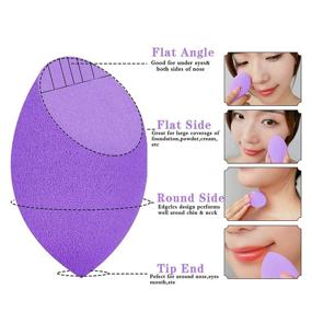 img 2 attached to 🎀 YEOTWIN 10pcs Latex-free Beauty Sponges: Effective Makeup Blender Set for Flawless Foundation Application