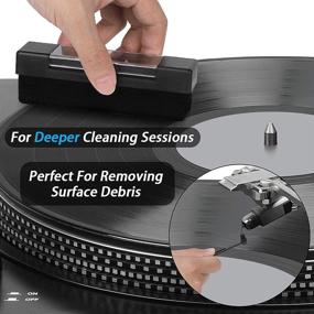 img 2 attached to 🎶 4-in-1 Vinyl Record Cleaning Kit - StylusTimer &amp; Record Cleaner Set with Anti-Static Velvet Brush, Duster, Needle Brush, Perfect Combo to Enhance Sound Quality