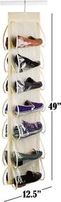 img 3 attached to Clear Pocket Hanging Shoe Organizer - 14 Pockets for Easy Access and Storage in a Neat and Organized Closet