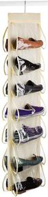 img 4 attached to Clear Pocket Hanging Shoe Organizer - 14 Pockets for Easy Access and Storage in a Neat and Organized Closet