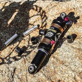 img 1 attached to 🚵 Durable and Customizable DNM Damping 3 System Mountain Bike Air Rear Shock - Rebound, Lock Out, and Air Pressure Adjustable - AL 7005 Shark & AL 6061 Shock Body - Available in 165mm, 190mm, and 200mm versions (6.5", 7.48", 7.87")