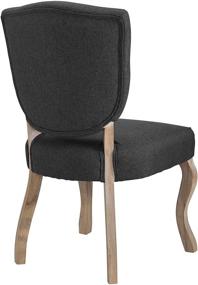 img 1 attached to 🪑 Classy Comfort: Modway Array French Vintage Tufted Gray Upholstered Fabric Dining Chair