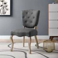 🪑 classy comfort: modway array french vintage tufted gray upholstered fabric dining chair логотип