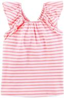 carters girls flutter striped shirt logo