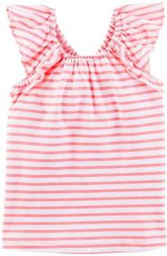 img 1 attached to Carters Girls Flutter Striped Shirt