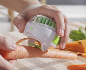 img 1 attached to 🍴 Efficient Kitchen Must-Have: KitchenIQ Prep 3-in-1 Peeling Tool, Mini