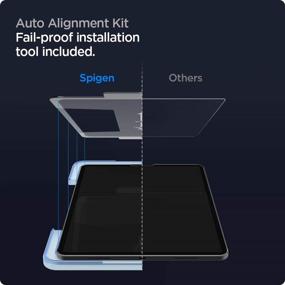img 2 attached to Spigen iPad Pro 12.9 inch Screen Protector - Glas.tR EZ FIT Tempered Glass (2021/2020/2018)