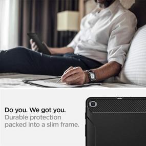 img 2 attached to Spigen Rugged Armor Galaxy Tab A 10.1 Case 2019 T510/T515 - Matte Black - Improved SEO