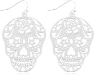 sugar skull goth halloween earrings girls' jewelry logo