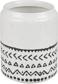 img 4 attached to 🌟 Ceramic Countertop Utensil Holder by Kopmath - Large Utensil Crock, Sturdy & Dishwasher Safe - Starry-Sky Bohemian Design, Convenient Closure, Easy Grip - Kitchen Décor Cooking Utensils Holder