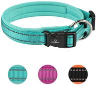 masbrill waterproof dog collar - soft padded adjustable safety nylon collars with buckle - reflective neoprene padded basic collars for small, medium, large breed dogs logo