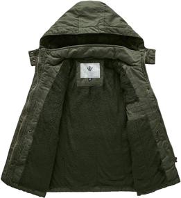 img 2 attached to WenVen Winter Warm Sherpa Lined Parka Coat with Removable Hood for Boys and Girls