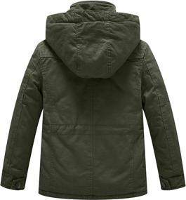 img 3 attached to WenVen Winter Warm Sherpa Lined Parka Coat with Removable Hood for Boys and Girls