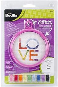 img 1 attached to Bucilla Love Cross Stitch Kit - My 1st Stitch, Counted