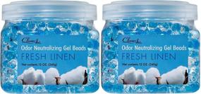 img 4 attached to Fresh Linen Clear Air Odor Eliminator Gel Beads - Natural Air Freshener - Removes Odors in Bathrooms, Cars, Boats, RVs & Pet Areas - Infused with Essential Oils - 2-Pack