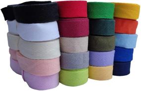img 4 attached to Cotton Twill Tape Herringbone: 1 Inch Width, 100 🧵 Yards, 20 Mixed Colors for Sewing, Craft, and Gift Wrapping