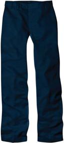 img 1 attached to Стильные и функциональные: Девчачьи брюки Dickies Flat Front - идеально подходят для повседневной носки!