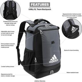 img 3 attached to 🎒 Рюкзак Adidas Utility Team: универсальный черный рюкзак для повседневного использования