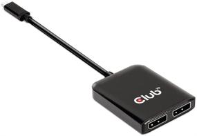 img 4 attached to 💻 Высокопроизводительный адаптер монитора Club 3D 2 порта - USB Type C к 2 портам Dual Displayport 4K 60 Гц Splitter MST Hub - CSV-1555