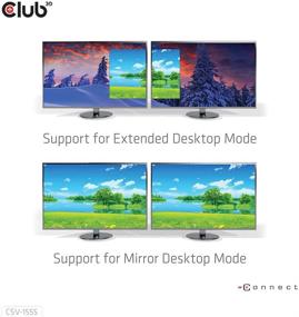 img 2 attached to 💻 Высокопроизводительный адаптер монитора Club 3D 2 порта - USB Type C к 2 портам Dual Displayport 4K 60 Гц Splitter MST Hub - CSV-1555