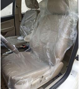 img 4 attached to Awagas 100PCS Ultra-thick 20g Disposable Plastic Car Seat Covers - Universal Clear Vehicle Seat 🚗 Protectors - Car Chair Covers - Mechanic Valet Roll - Anti-dirty Dustproof - Disposable Car Seat Covers