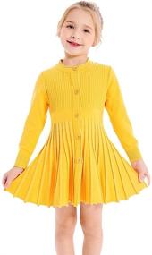 img 4 attached to 👚 Pleated Uniform Sweater for Girls - SMILING PINKER Clothing and Dresses