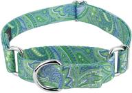 🐶 country brook petz martingale dog collar paisley collection - 6 elegant designs - usa made logo