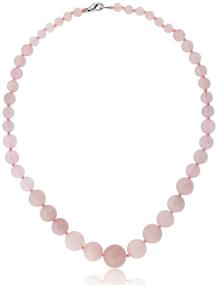 img 3 attached to 💎 10 мм имитация кварца розового цвета набор для ожерелья, браслета и сережек от Gem Stone King - 20 дюймов