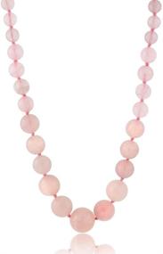 img 1 attached to 💎 10 мм имитация кварца розового цвета набор для ожерелья, браслета и сережек от Gem Stone King - 20 дюймов