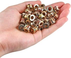 img 2 attached to M6 Wood Inserts Bolt Furniture Screw in Nut: PGMJ 80 Pieces - Premium Threaded Fastener Connector for Wood Furniture Assortment (M6x10mm)