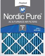 🌬️ nordic pure pleated air filter 20x30x1 (merv 7) logo