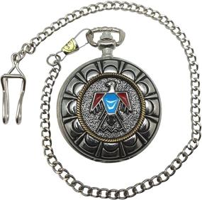 img 1 attached to 🌾 Authentic Native American Indian Pocket Watch crafted with cultural finesse