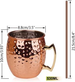 img 3 attached to 🍹 Copper Mugs by Hossejoy: Enhance Your Moscow Mule Experience!