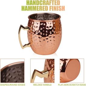 img 1 attached to 🍹 Copper Mugs by Hossejoy: Enhance Your Moscow Mule Experience!