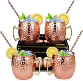 img 4 attached to 🍹 Copper Mugs by Hossejoy: Enhance Your Moscow Mule Experience!