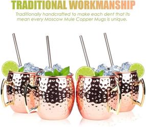 img 2 attached to 🍹 Copper Mugs by Hossejoy: Enhance Your Moscow Mule Experience!