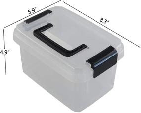 img 3 attached to 📦 Teyyvn Clear Plastic Mini Latch Box, Locking Storage Bin (Pack of 4, 2L)