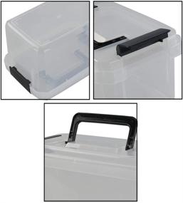 img 2 attached to 📦 Teyyvn Clear Plastic Mini Latch Box, Locking Storage Bin (Pack of 4, 2L)