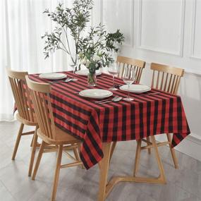 img 4 attached to 🌊 Waterproof and Spillproof Maxmill Checkered Tablecloth