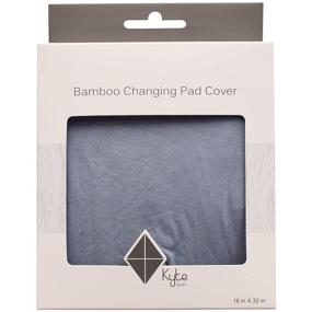 img 1 attached to Kyte BABY Bamboo Rayon Soft Change Pad Cover: Slate - Luxurious Comfort for Your Baby's Changing Needs