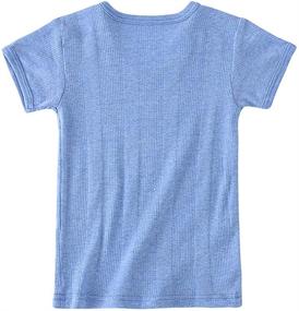 img 3 attached to Comfortable Toddler Ribbed T-Shirt for Boys - Tops, Tees & Shirts