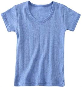 img 4 attached to Comfortable Toddler Ribbed T-Shirt for Boys - Tops, Tees & Shirts