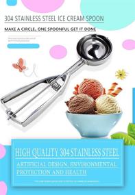 img 1 attached to Cookie Stainless Scooper Trigger Ergonomic Kitchen & Dining