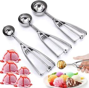 img 4 attached to Cookie Stainless Scooper Trigger Ergonomic Kitchen & Dining
