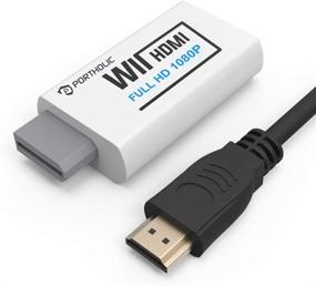 img 4 attached to 🎮 PORTHOLIC Wii to HDMI Converter 1080P: Enhance Video & Audio Output, Support All Wii Display 720P, NTSC, with 3.5mm Jack Audio and 5ft High Speed HDMI Cable - Compatible with Full HD Devices