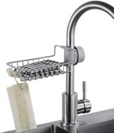 🧽 stainless steel kitchen sink sponge holder - taehfus kitchen sink caddy for sponge, towel, and soap logo