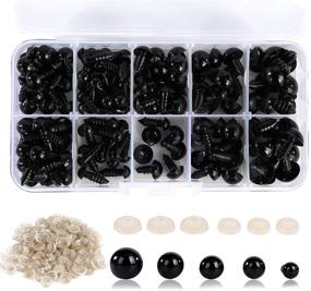 img 4 attached to 👀 150Pcs Craft Safety Eyes Set with Washers – 6-12mm Plastic Safety Eyes for DIY Teddy Bear, Amigurumi Stuffed Animals, Crochet Projects, Puppet Toys, and DIY Crafts