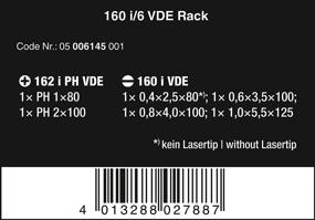 img 3 attached to Набор профессиональных изолированных отверток Wera 5006145001 Kraftform Plus 160i/6, 6 штук: полное решение для качественного изолированного винтоверта