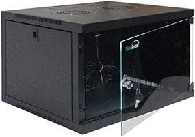 img 2 attached to 🗄️ NavePoint 6U Wall Mount Network Server Data Cabinet Rack with Locking Glass Door - Sleek Black Design