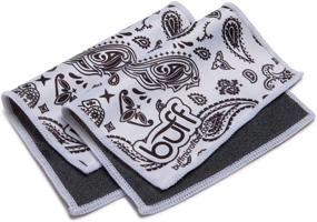 img 4 attached to 2 Pack Buff™ Quick Cloth with Case - Ultrafine Microfiber 👓 Cloth for Eyeglasses, Phones, Tablets, Lenses - Double Sided Microfiber (Paisley Pattern)